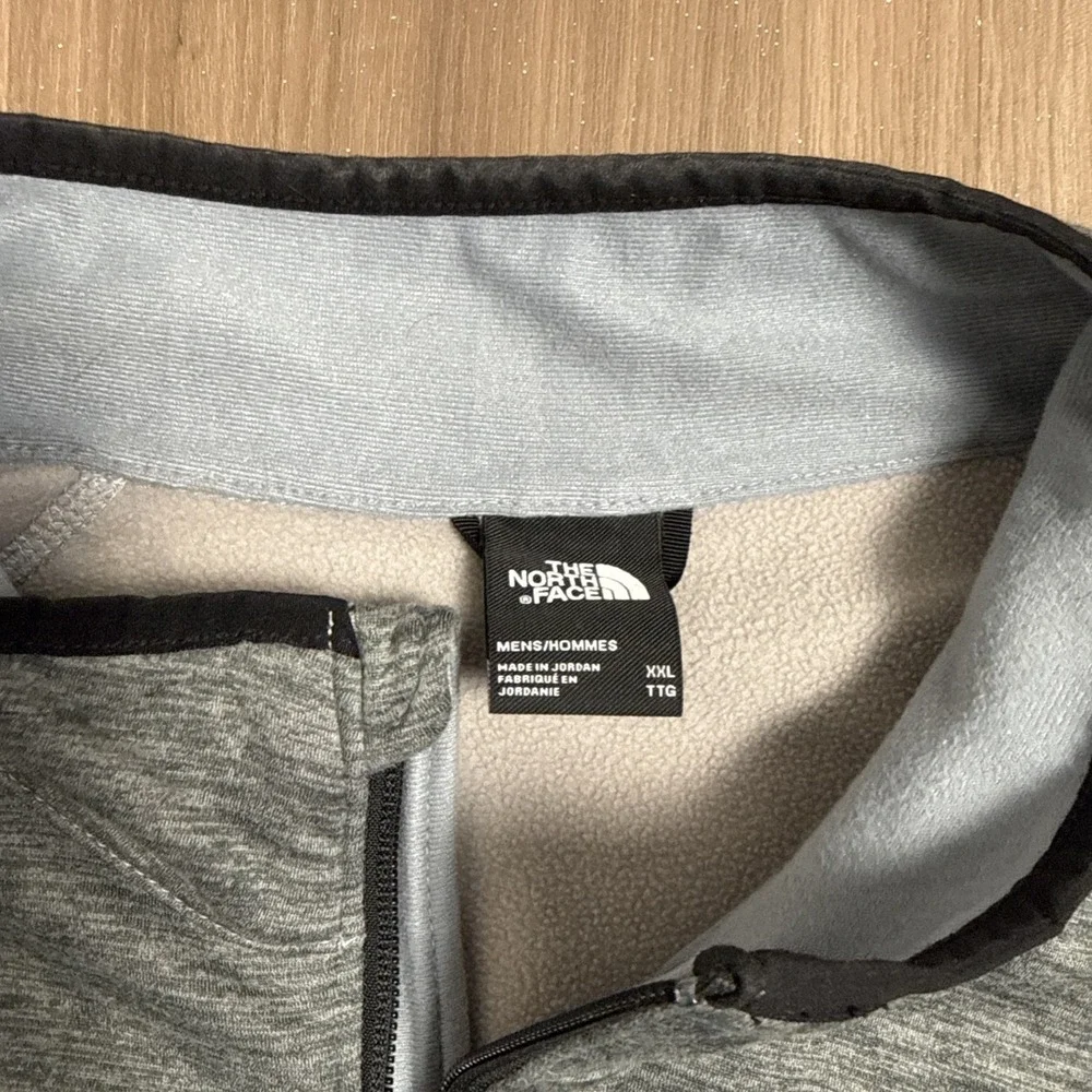 The North Face Pullover Mens 2XL Gray Stretch Fleece Quarter Zip Hiking NF0A5G9W